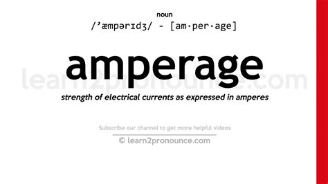 amperlang|Amperage Definition & Meaning .